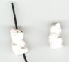 1 14x9mm Ceramic White Cat